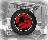 Spare Tire Cover Dinosaur T-Rex Park 4x4 Offroad (fits: SUV Camper or RV Accessories) Black 31 Inch with Grommets