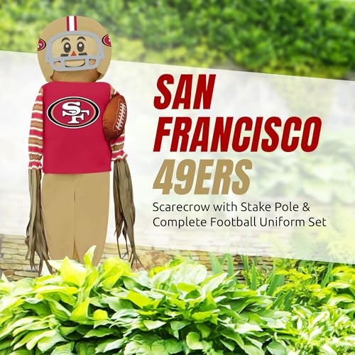Sporticulture Nfl San Francisco 49Ers Scarecrow With Stake Pole & Complete Football Uniform Set - 60 Inch X 12 Inch X 3.5 Inch Outdoor Sports Decoration Perfect For A Front Yard thumb #1