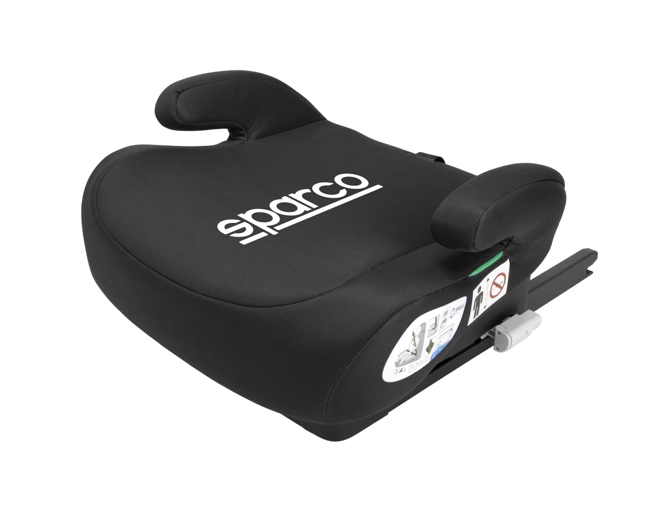 Réhausseur Auto Bas Enfant Sparco ISOFIX i-​Size ECE R129 – 125 à 150 cm – Groupe 3 – Siège Voiture Sécurisé – Fixation ISOFIX – Assise Confortable – Housse Lavable – Coloris Noir