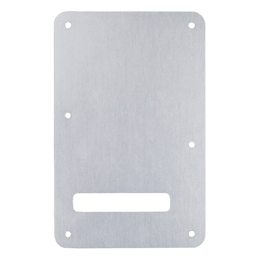 ギター(ストラトキャスター)用アノダイズドバックプレートBlack Amazon | Musiclily 6穴ストラトバックプレーSTトレモロカバー