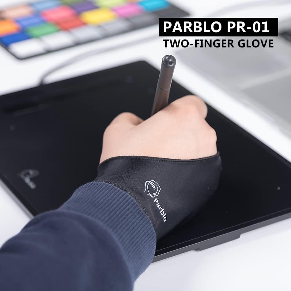 Parblo PR-01 Two-Finger Glove x 2 for Graphics Drawing Tablet Light Box Tracing Light Pad