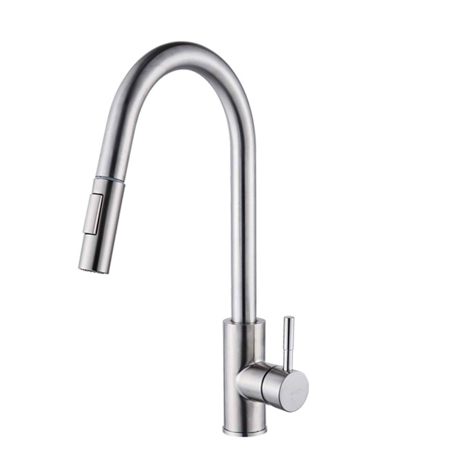 Mitigeur de cuisine rotatif à 360 avec douchette extractible eau chaude et froide nickel