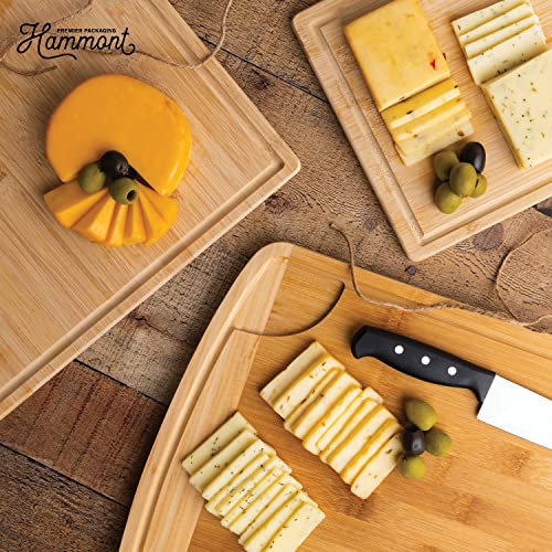 Tabla De Cortar De Bambú Pack De 2 18x18x0.5 pulg miniatura 5