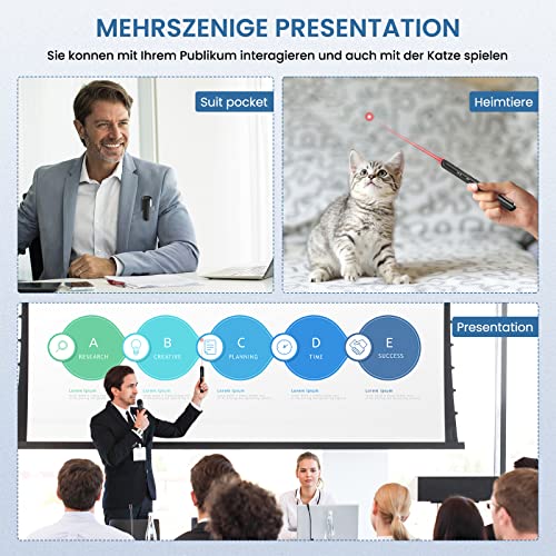 Presenter mit Laserpointer,Powerpoint Fernbedienung Präsentationsfernbedienung Pointer für Präsentationen,Newenmo USB C&USB A 2 in 1 Präsentation,Präsenter mit Hyperlink&Volumen Kontrolle