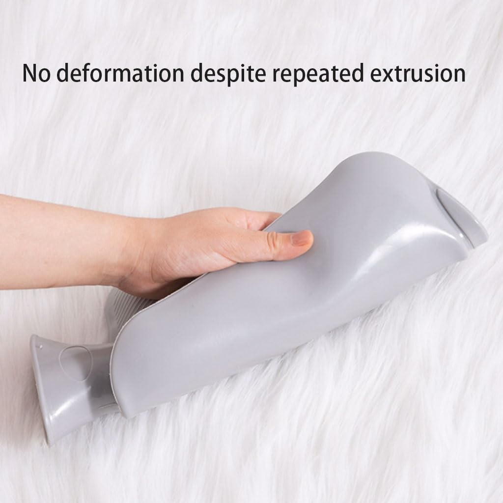 réutilisable Bouillotte pour lit, Grande Bouteille d'eau Chaude pour soulager la Douleur, Sac Chauffe-Mains en Peluche avec Couvercle, Sac d'eau Chaude en Plastique Chaud