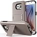 Galaxy S6 Case, VENA Legacy [Dual Layer Protection |Shock Absorption] Heavy Duty Cover with Kickstand [+1 HD Clear Screen Protector] for Samsung Galaxy S6 2015 (Metallic Bronze (Gunmetal) & Black)