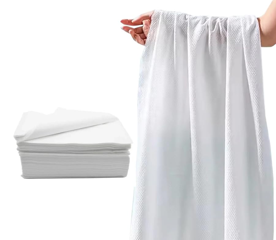 Dreamweavers Disposable Spunless Face and Body Towel for Hospital, Hotel, Travelling, Spa & Beauty Parlour 70 GSM (27 X 54 INCHES) (Pack of 20)-picture-29