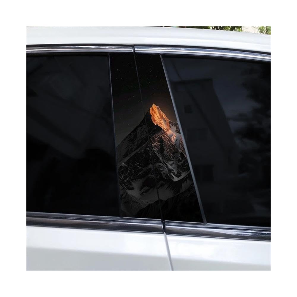 Bertdcx B 2Pcs Landscape Diy Car Door Pillar Vinyl Stickers Auto Parts(B)