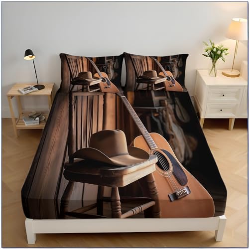 Drap housse en microfibre country pour une chambre style cowboy rétro - 2