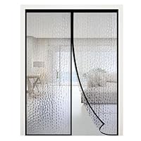 Magnetischer wärmeisolierter Türvorhang, 91.4 x 243.8 cm, magnetischer Terrassentür-Abdeckung, automatischer Schließer, passend für Türen bis zu 86.4 x 241.3 cm, Zimmer, Küche