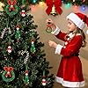 LIHAO 40PCS Christmas Crafts for Teens Boys Girls Adults, Beaded Ornament Kits to Make 10PCS Snowman/10PCS Tree/10PCS Wreath/10PCS Candy Cane Holiday Tree Decorations Craft Supplies(Assembly Needed) #4
