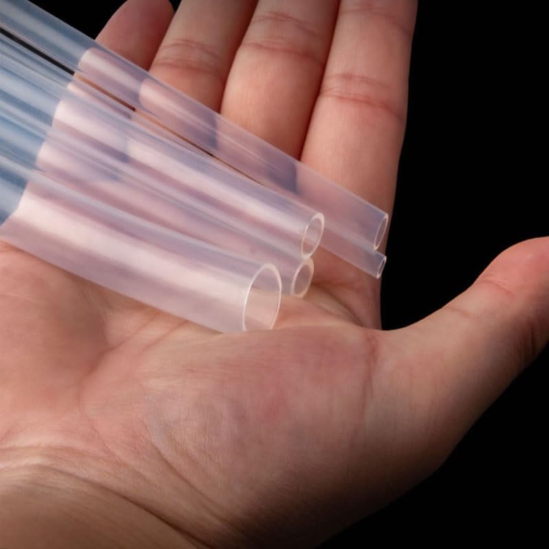 flexiable rubber Transparent PTFE Tube Hose High Temperature Resistant Acid-base gas Tubes ID 0.8mm 13mm OD 1.6mm 15mm drain elastic (Size : 1 Meter, Color : ID10mm x OD14mm)