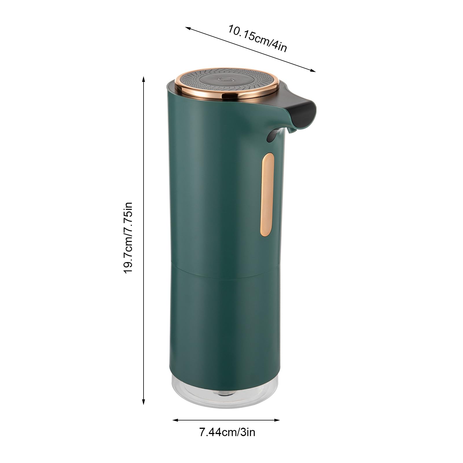Dispenser di sapone automatico, 250 ml, con sensore, ricaricabile tramite USB, IPX5, impermeabile, per bagno, cucina