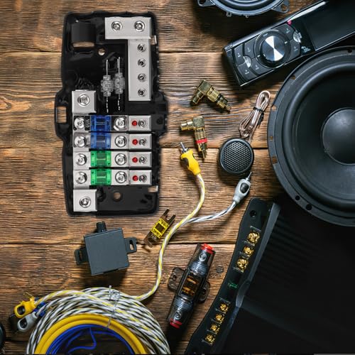 Portafusibles de 4 Vías Hemobllo para coche y audio 6
