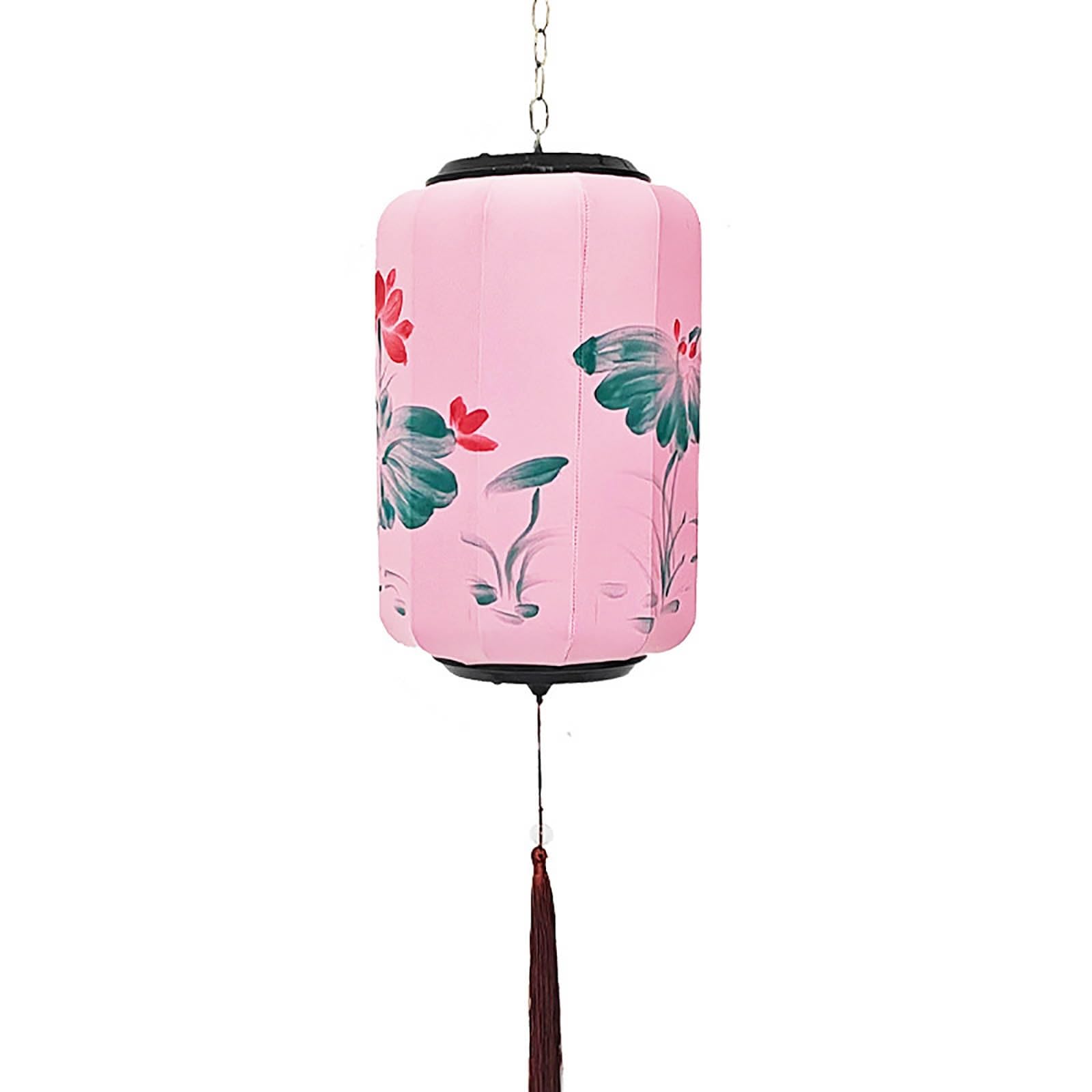ROHCGHC chinese-style lanterns, Indoor Red Lanterns, Colorful Chinese Celebration Lantern, Traditional Hanging Lamp Shade for New Year, Spring Festival(Pink,30#)