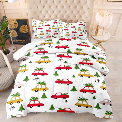 Edredón de microfibra de Navidad con fundas de almohada Andreannie juego de 3 piezas para cama 2