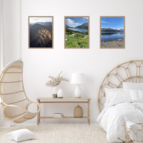 Image of JCJMY 13x18 Picture Frame Rustic Brown for Poster Photo Picture, Horizontal and Vertical Formats for Wall Hanging, 13 x 18 Wall Gallery Poster Photo Frame for 13 by 18 Photos Posters, Rustic Brown