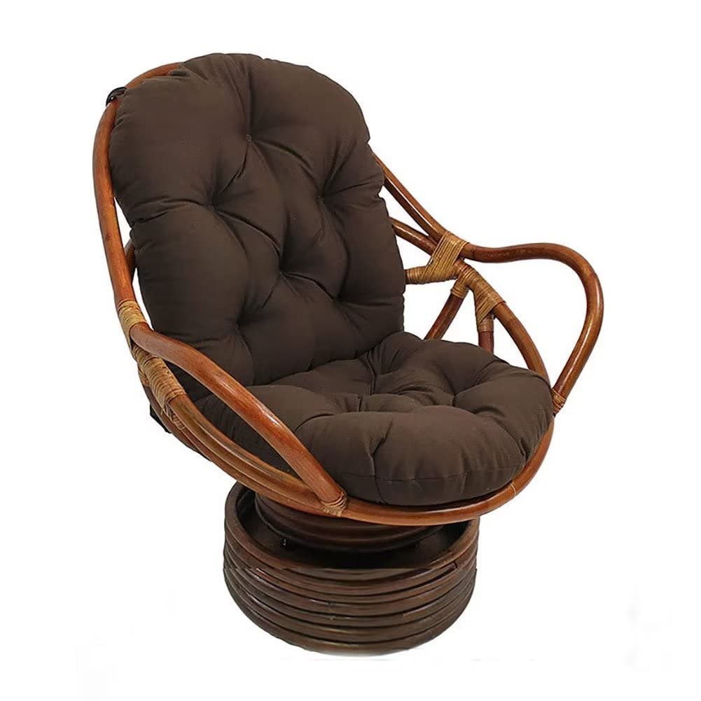 Cojín giratorio impermeable para silla mecedora, suave, grueso, lavable, repuesto para sillón reclinable de ratán para exteriores e interiores, silla plegable, jardín, patio, Mata