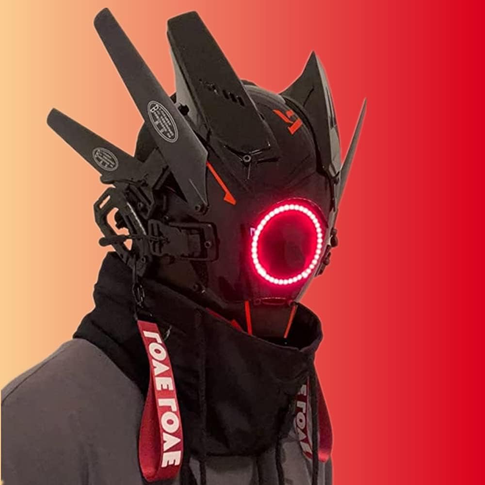 LIGUOGUO Futuristic Techwear Mask Full Face Punk Mask