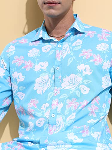 Image of Ketch Men Cotton Slim Fit Printed Full Sleeve Shirt