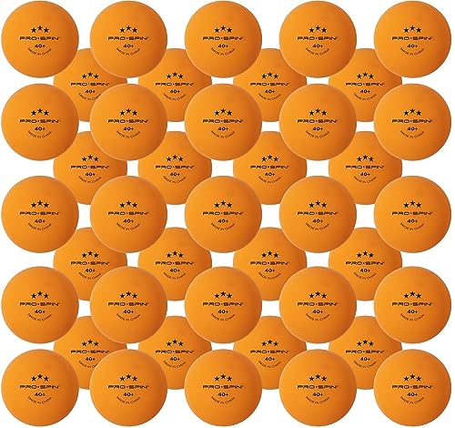 image for PRO SPIN Ping Pong Balls - Orange 3-Star Training Table Tennis Balls (