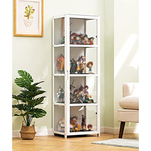 YangAera コレクションケース フィギュアケース 4層長さ42cm ショーケース コレクションキャビネット 大容量 コレクションボード キャビネット シングルドア ガラスケース ディスプレイラック コレクションラック ガラスケース ガラス棚 ガラスデ