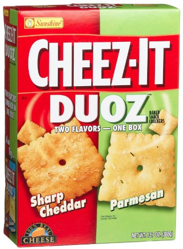 Cheez-It Duoz Sharp Cheddar and Parmesan Baked Snack Crackers - image 1