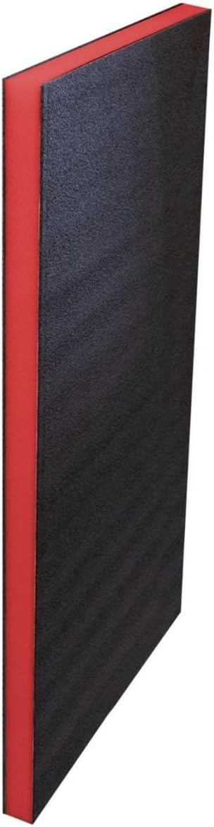 FastCap Kaizen Tool Box Drawer Organizer Customizable 57mm 1/8" Layered Sandwich Foam Sheets, Black/Red