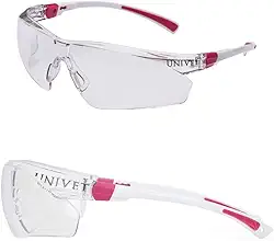 Óculos Esportivo Univet Transparente Noturno Rosa Feminino