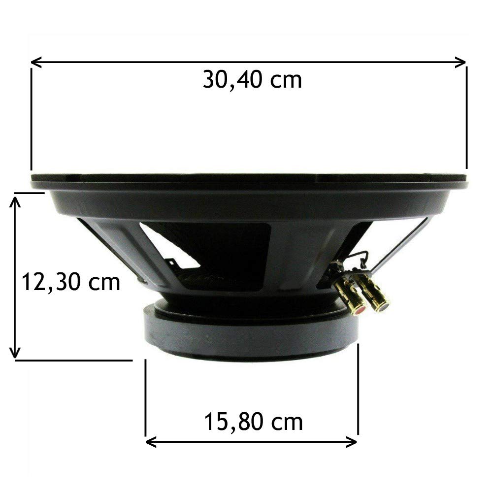 Pyle 1 WOOFER PPA12 PPA 12 altoparlante diffusore 30,00 cm 300 mm 12" 350 watt rms 700 watt max impedenza 8 ohm casa feste disco party, 1 pezzo
