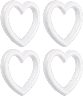28 Handmade Heart Wreath Decor Ideas For Any Occasion 6 Crafare 9 Inch Craft Foam Heart 4 Pack Polystyrene Foam Wreath for Weddi...