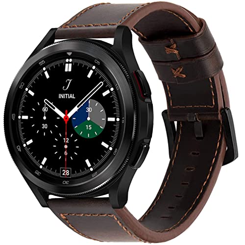 Bracelet Compatible avec Samsung Galaxy Watch 4/4 Classic/Watch Active 2/Watch 42mm/Watch 3 41mm/Huawei Watch GT 2/GT 3 42mm Bracelets Cuir Bande Cover