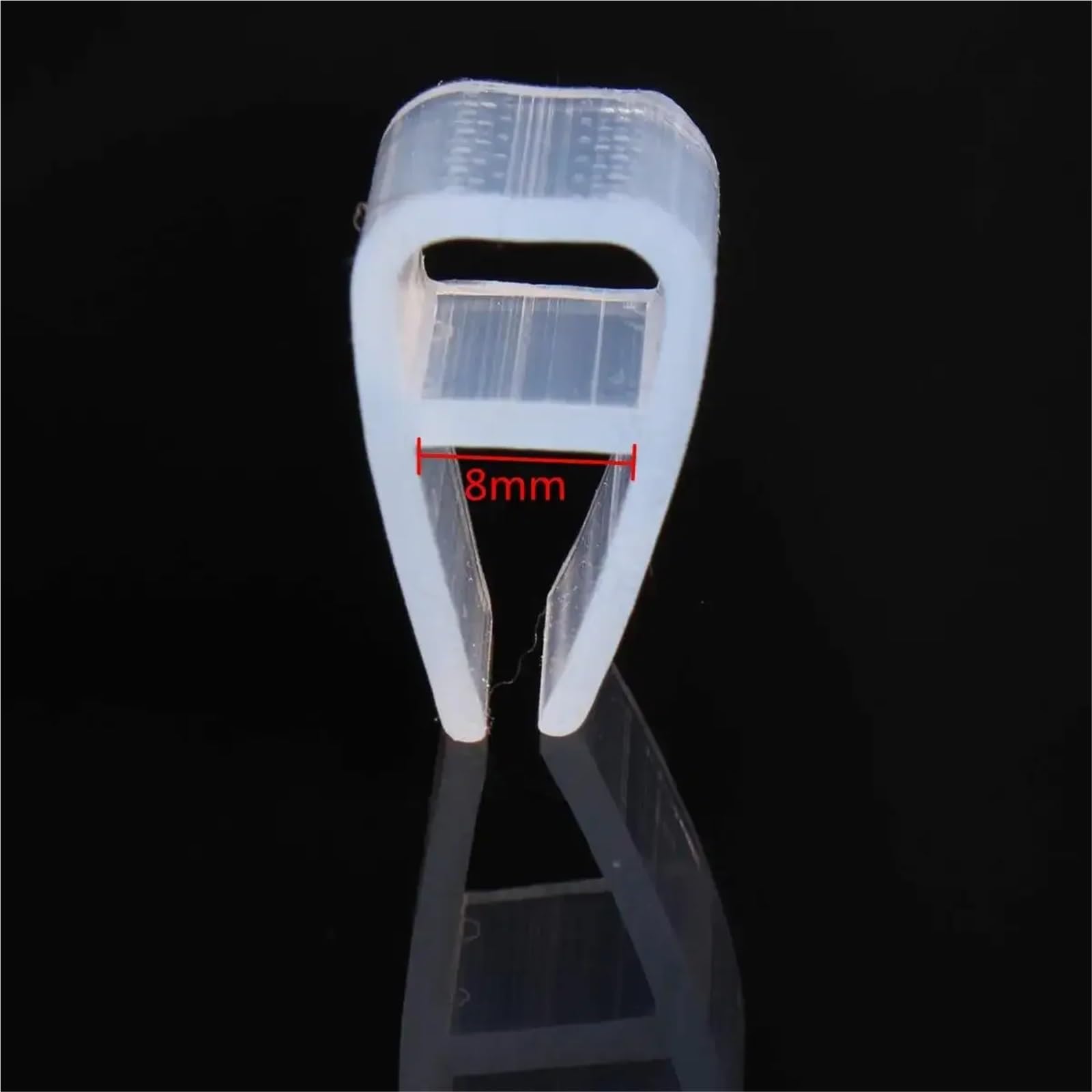 5 m Silikon Duschwand Dichtung Gleitstreifen Gummi for Badezimmer 6/8 MM Tür Fenster Glas Befestigung Zubehör für Duschtüren, Glas(8mm)