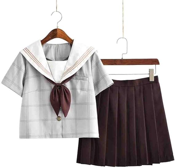Amazon セーラー服 半袖 長袖 女子制服 学生服 女子高校生 高校生 学生 制服 コスチューム 3点セット 金魚結び 紺色の襟 可愛い 清純 コスプレ 学園祭 文化祭 仮装 本格制服 コスプレ 仮装 通販