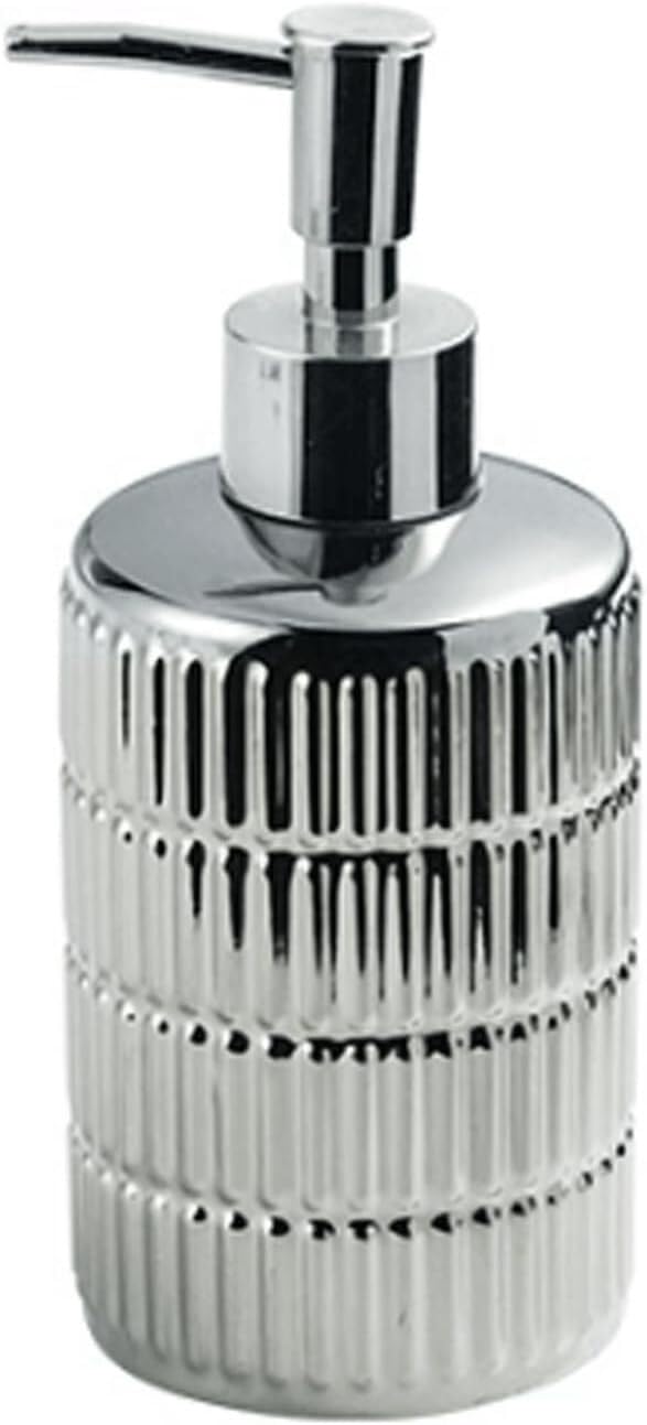Soap bottle， Gold and silver household soap dispenser with large capacity(Silver)