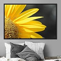 Framed Canvas Wall Art Blooming Closeup Botanical Chic Closeup Expressive Multicolor Photography Realism Ultra - 16x24 inches