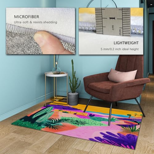 Tapis abstrait moderne 200x300cm résistant aux taches et lavable en machine