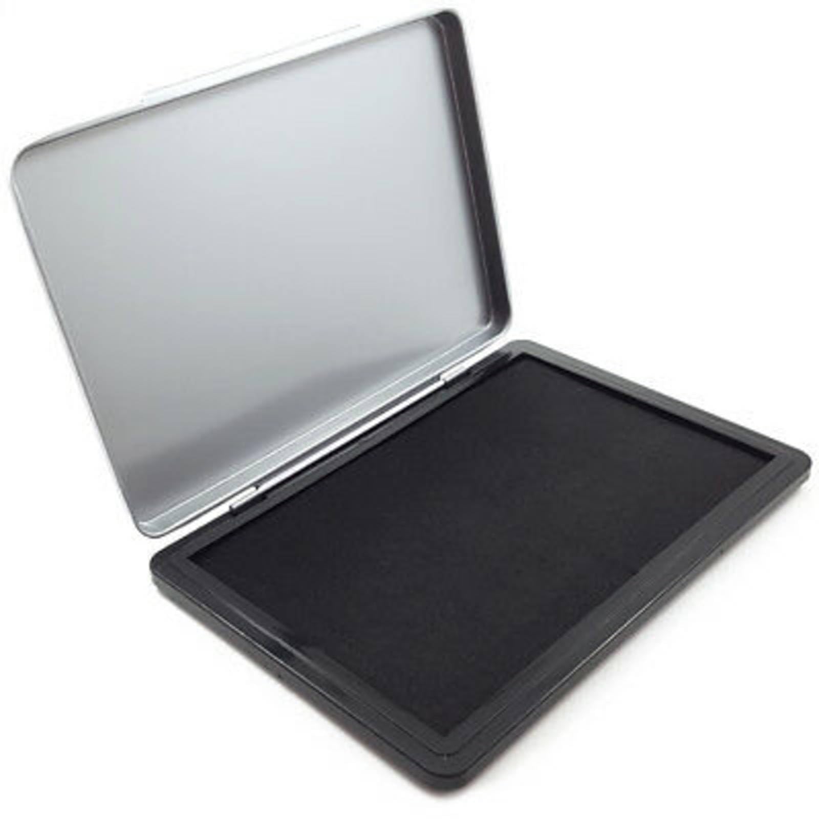 Q CONNECT BLACK STAMP PAD PACK OF 2