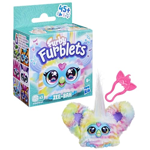 Furby Furblets - Series 4 Collectible - Zee-Bah Zebra Mini Plush Toy, Regenbogen, 5 inch - Image 3