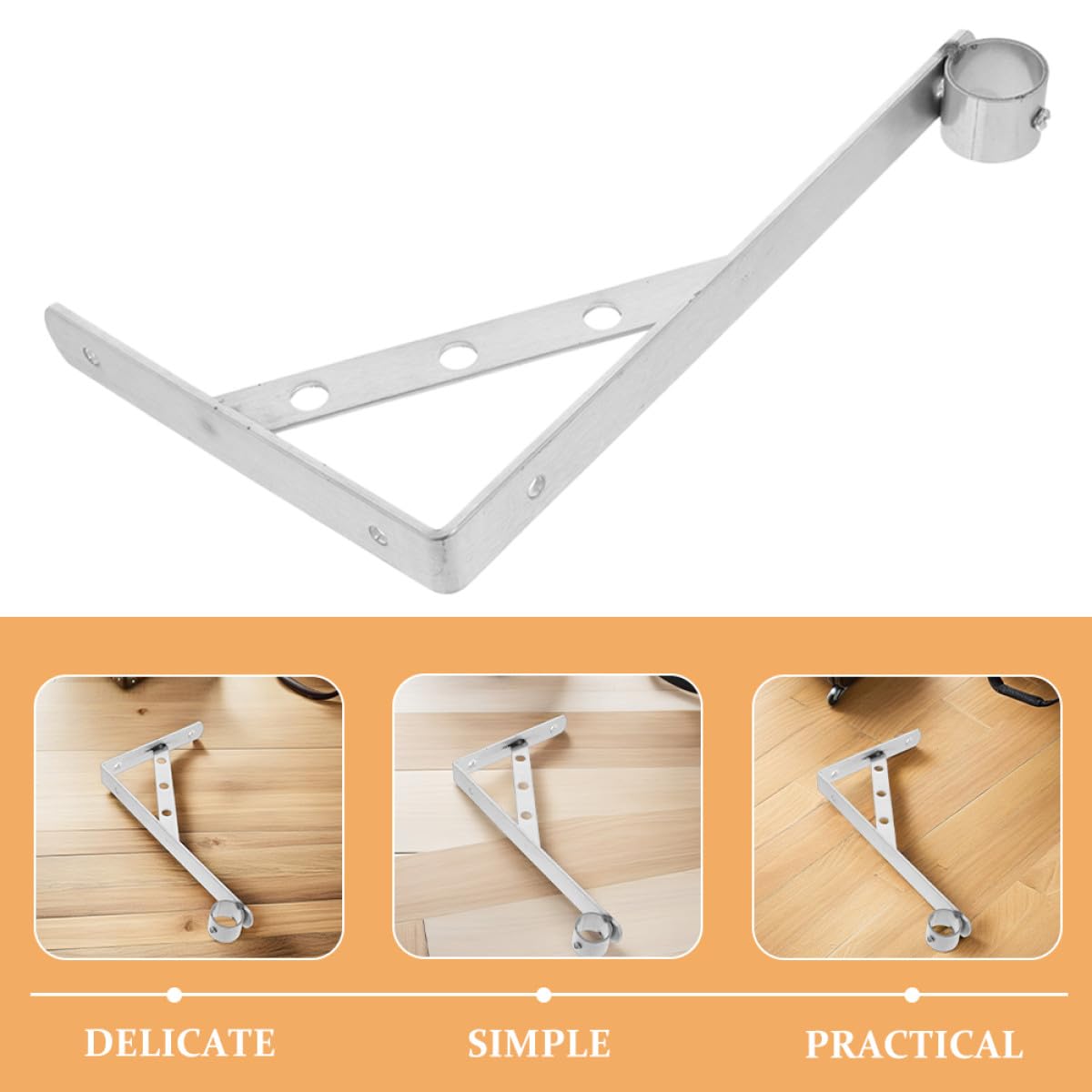TOYANDONA 2pièces Support de Tringle à Vêtements Support Mural Équerre pour Fixation de Tringle