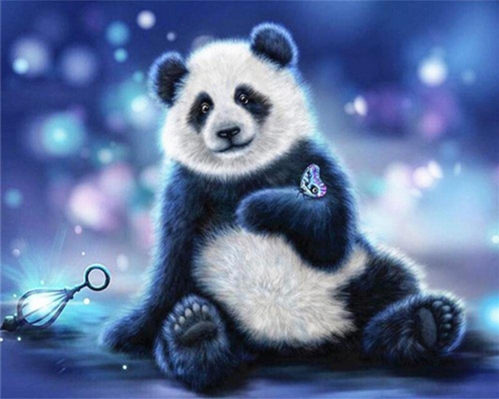 Dessiner par numéro panda adulte peinture bien être sur toile