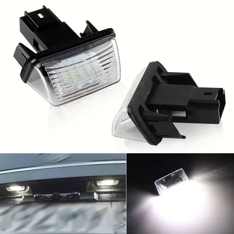 Luces de matrícula con iluminación nítida para Peugeot 407 2