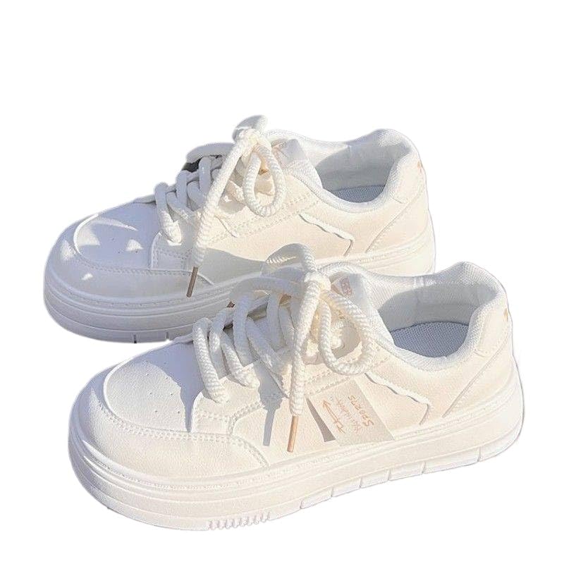 Women's Platform Walking Fashion Sneakers White Y2K Aesthetic Cute Chunky Dad Thick Casual Comfortable