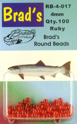 Brad's Round Beads - Ruby, 4mm, 100 Pack