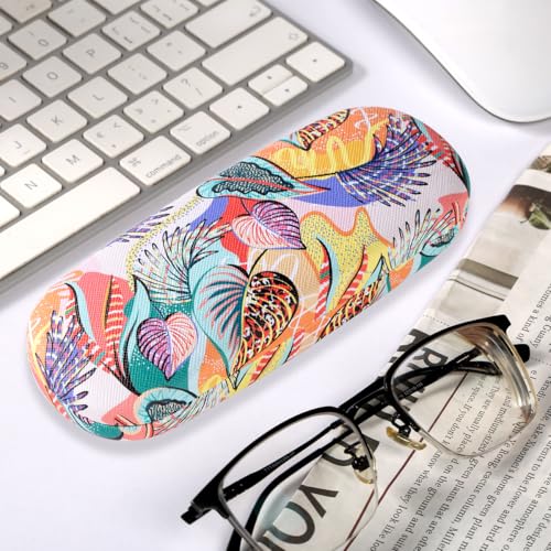Image of PERFECTSIGHT Hard Shell Eyeglasses Case, PU Leather Protective Glasses Case, Cute Eyeglass Case for Women Men Girls