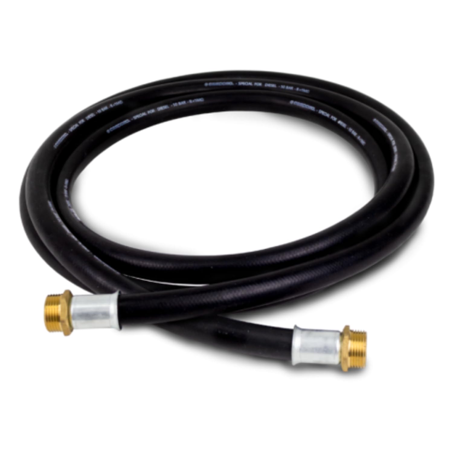 Manguera para Gasoil - 6 Metros - Diámetro 25 mm - Racor 1" Incorporado - Resistente a Combustibles - Alta Durabilidad - Ideal para Trasvases y Repostaje (Manguera 1"x25 6m)