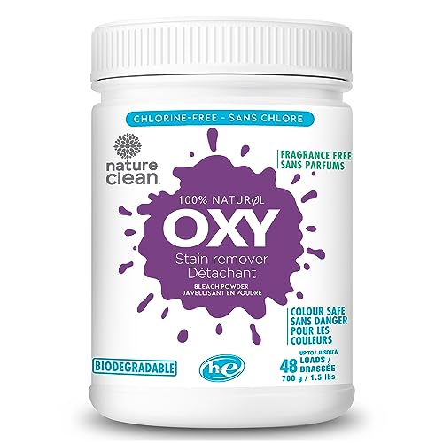 Nature Clean Oxy Stain Remover Powder, Chlorine-Free, Naturally Derived, Fragrance-Free, 24.69 Oz
