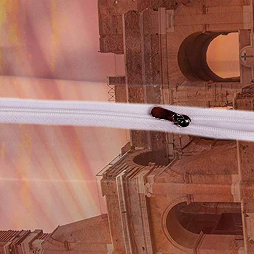 Erosebridal Kids Bedding Duvet Cover Set,Italian Rome Sunset Landscape 3-Piece,King Teens Luxury Majestic Building Printed Comfortable Breathable Microfiber Comforter Quilt Cover Set No Comforter #TOP3