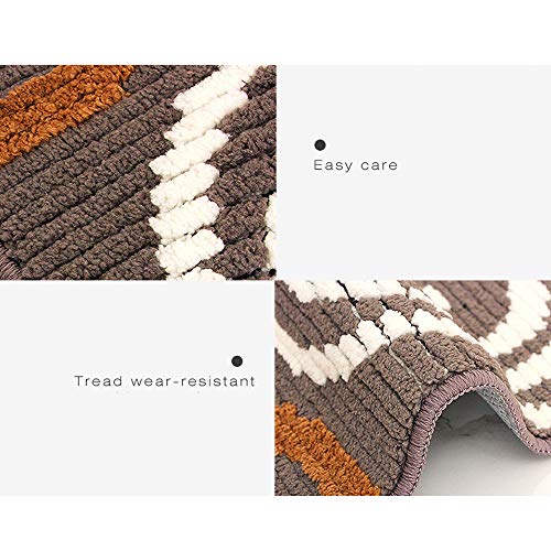 Tapis abstrait moderne absorbant antidérapant imperméable motif trellis lattice - 6