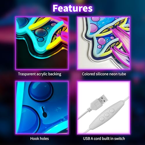 Image of Mushroom Neon Sign Dimmable Mushroom Neon Light for Wall Decor, Mushroom Led Sign for Bedroom, Game Room, Man Cave, Kids Room Decor